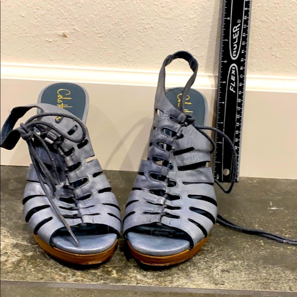 Cole Hann Leather Wedge Heels